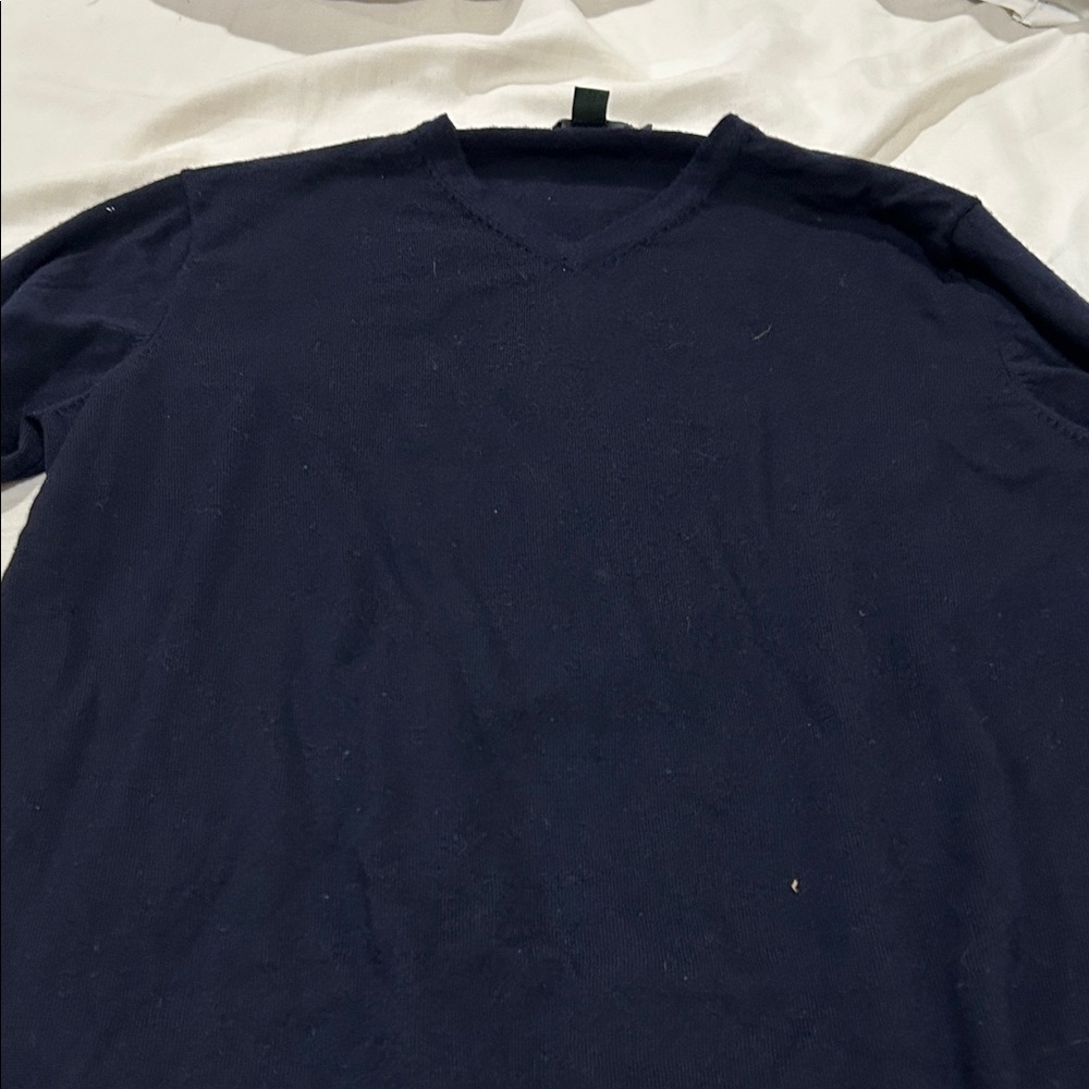 J crew Men's Navy V-Neck Sweater - Picture 5 of 5